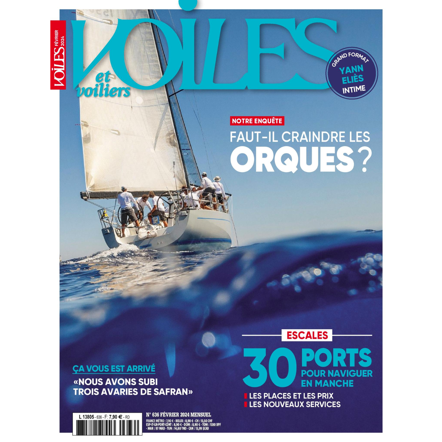 Voiles et Voiliers n°636 - Faut-il craindre les orques ? - février 2024
