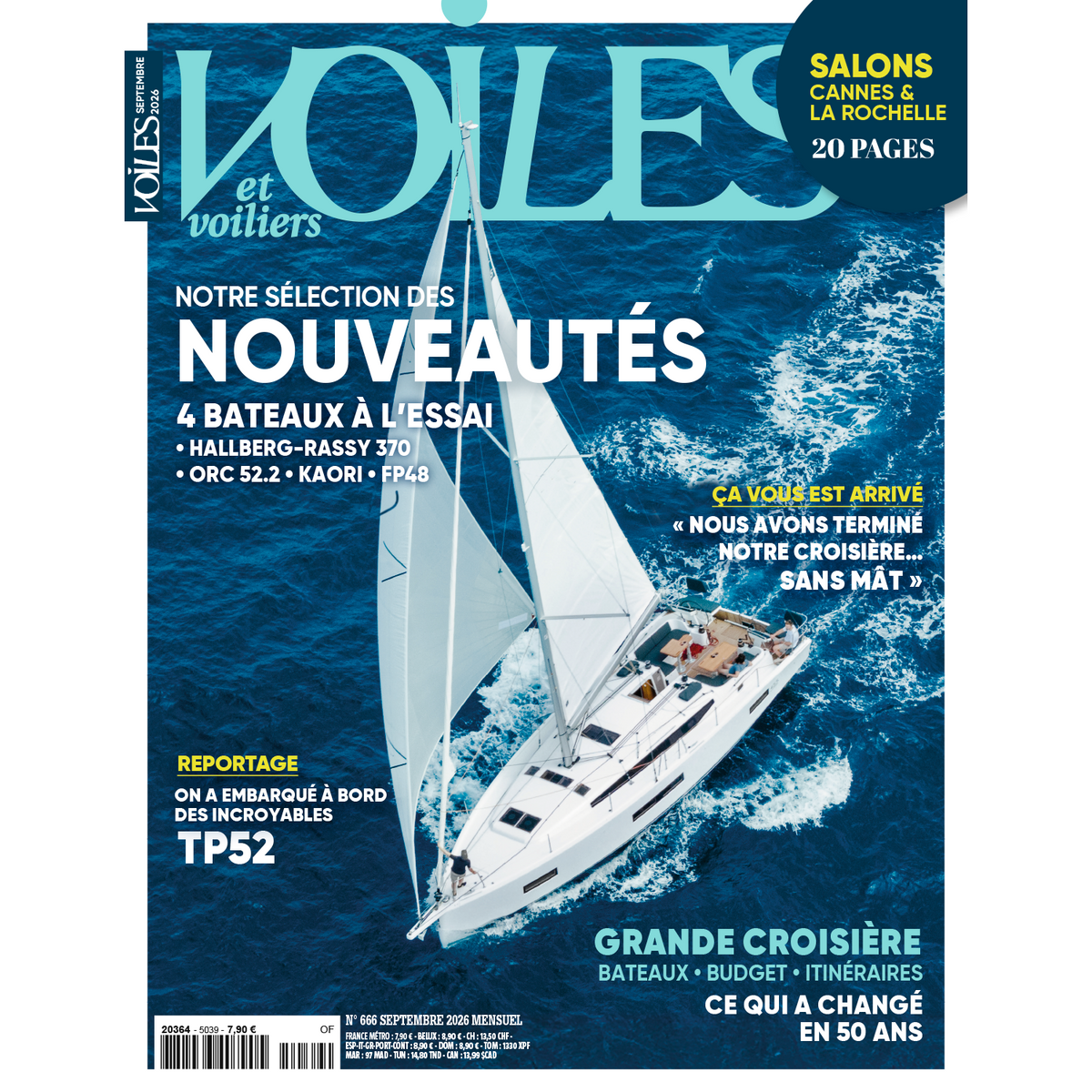 Voiles et Voiliers n°666 - Nouveautés salons Cannes et La Rochelle - sept 2026