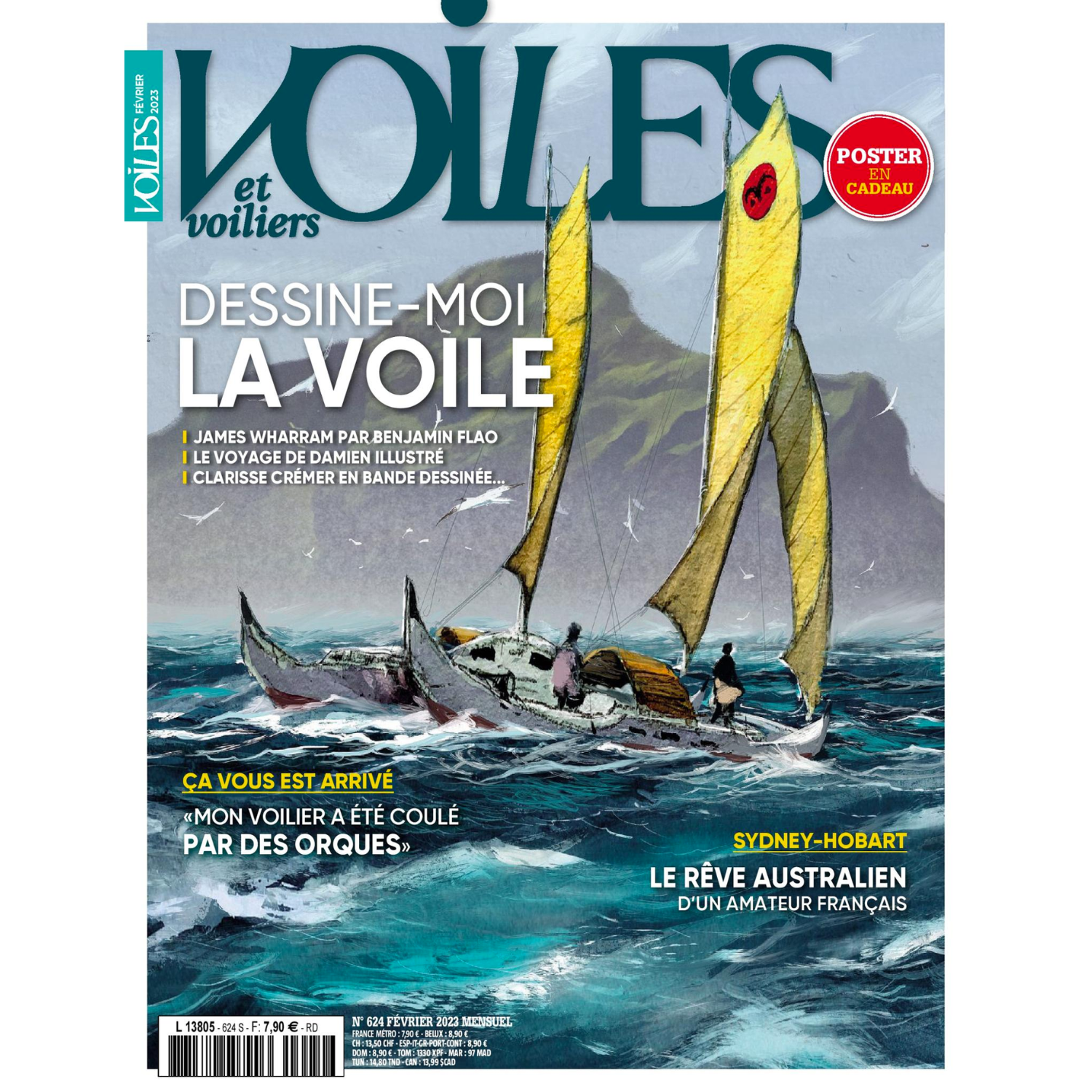 Voiles et Voiliers n°624 - Dessine-moi la voile - février 2023