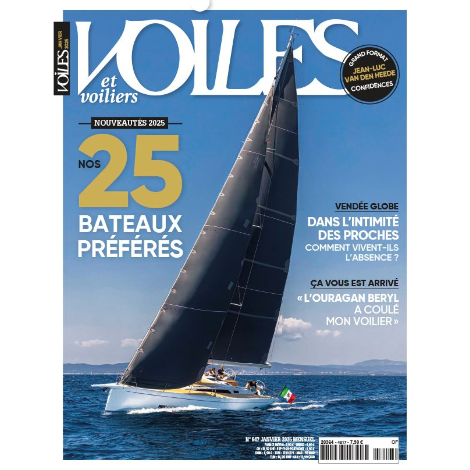 Voiles et Voiliers n°647 - Nos 25 bateaux préférés - janvier 2025
